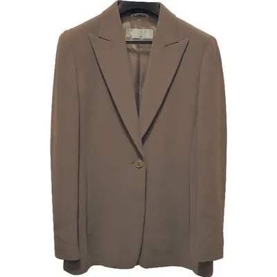 Pre-owned Max Mara Wool Suit Jacket In Beige