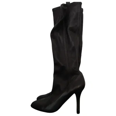 Pre-owned Dolce & Gabbana Leather Boots In Black