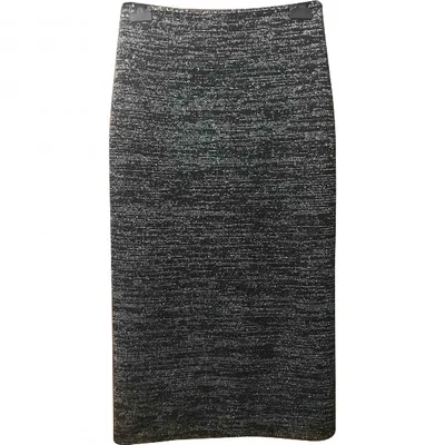 Pre-owned Jil Sander Wool Mid-length Skirt In Black