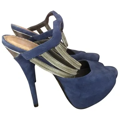 Pre-owned Roberto Cavalli Heels In Blue