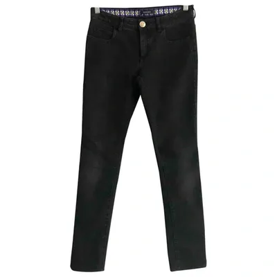 Pre-owned Versace Slim Jeans In Black