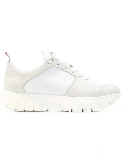 Thom Browne Raised Tech Running Shoe In White