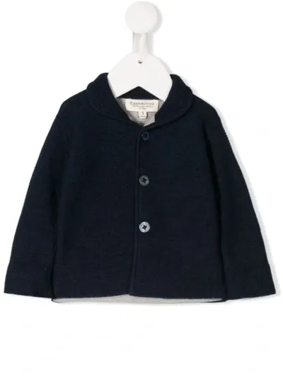 Cashmirino Babies' Button-up Jacket In Black