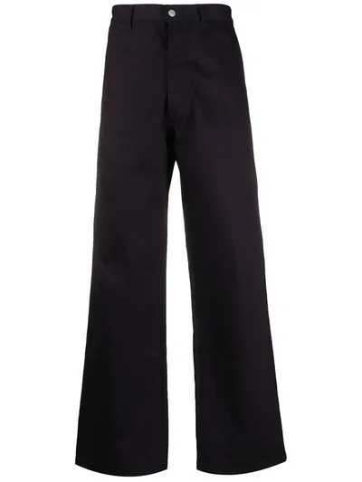 Maison Margiela Herringbone Weave Trousers In Blue