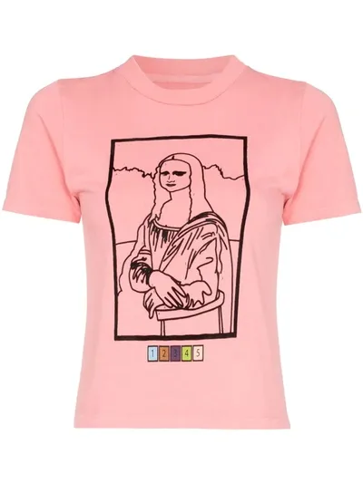 Maisie Wilen Mona Lisa Print T-shirt In Blue