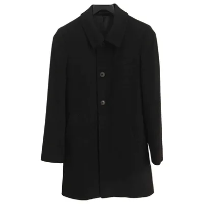 Pre-owned Loro Piana Wool Coat In Black