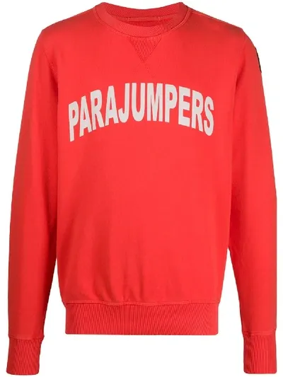 Parajumpers Caleb Logo-print Cotton Sweatshirt In Orange