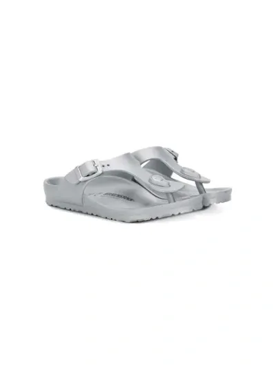 Birkenstock Kids' Gizeh Thong Sandals In Silver