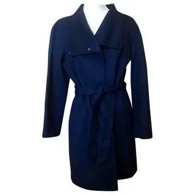 Pre-owned Max Mara Wool Coat In Blue