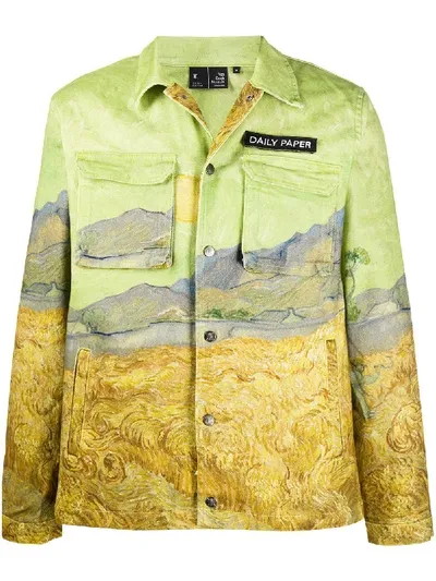 Daily Paper X Van Gogh Museum Denim Jacket In Green