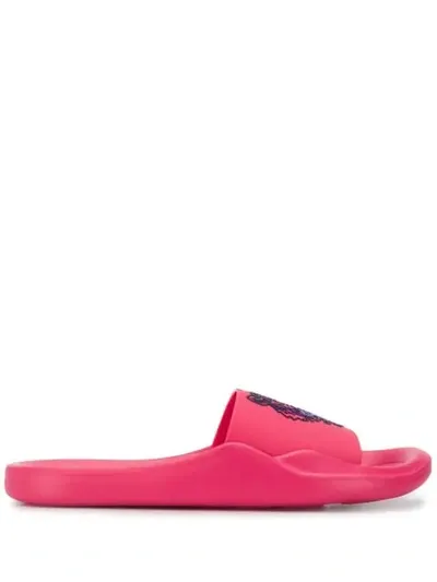 Kenzo Flats In Fuxia Rubber/plasic In Fuchsia,black,blue