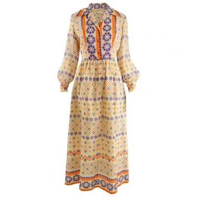 Pre-owned Saks Fifth Avenue Maxi Dress In Multicolour