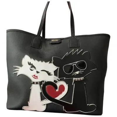 Pre-owned Karl Tote In Black