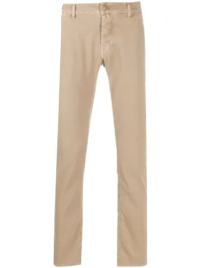 Jacob Cohen Handkerchief Detail Trousers In Neutrals