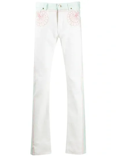 Casablanca Shell Print Jeans In White