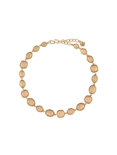 Goossens Cabochons Embellished Necklace In Gold