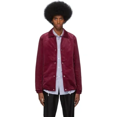 Comme Des Garçons Shirt Comme Des Garcons Shirt Red Corduroy Jacket In Pink