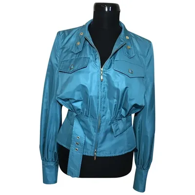 Pre-owned Escada Silk Blazer In Blue