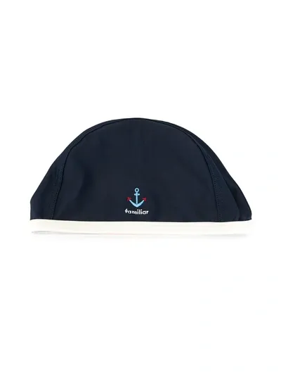 Familiar Kids' Embroidered-anchor Beach Hat In Black