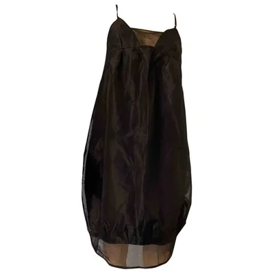 Pre-owned Designers Remix Silk Mini Dress In Black