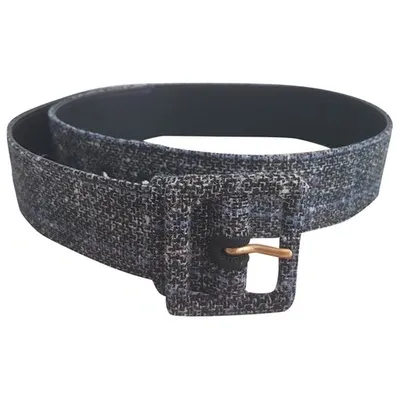 Pre-owned Saint Laurent Cloth Belt In Blue