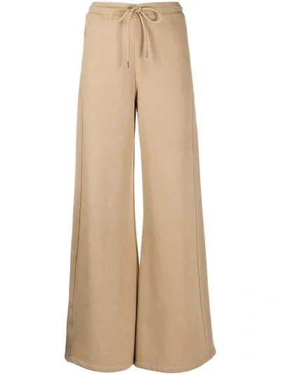 Opening Ceremony Flared High-waisted Track Pants In Neutrals