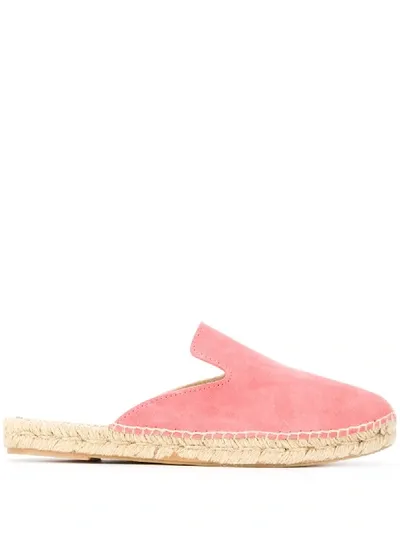 Manebi Hamptons Backless Espadrille Loafers In Pink