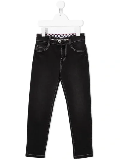 Little Marc Jacobs Kids' Mid-rise Slim Jeans In Black