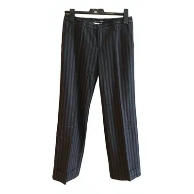 Pre-owned Dolce & Gabbana Wool Straight Pants In Black