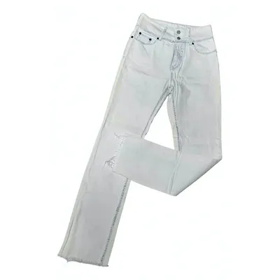 Pre-owned Mm6 Maison Margiela Slim Jeans In White