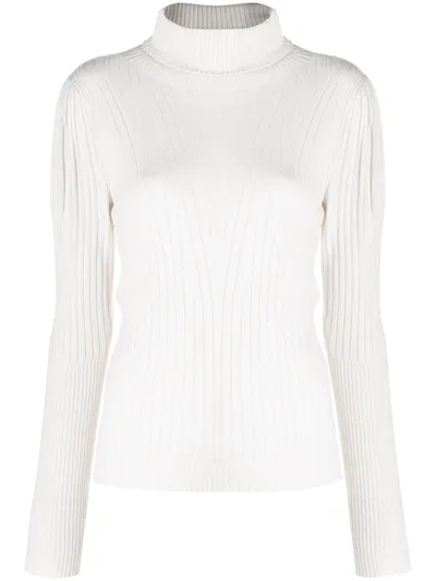 D-exterior Roll Neck Jumper In Neutrals