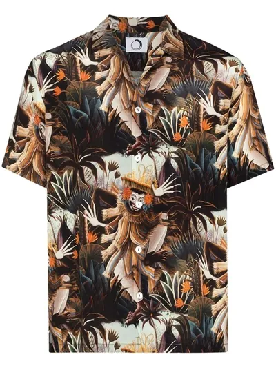 Endless Joy Jauk Aloha Graphic-print Shirt In Black