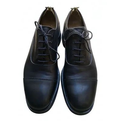 Pre-owned Church's Leather Lace Ups In Black