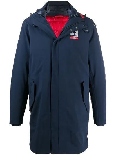 North Sails Padded Hooded Jacket In Blue