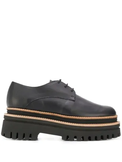 Paloma Barceló Platform Lace-up Shoes In Black