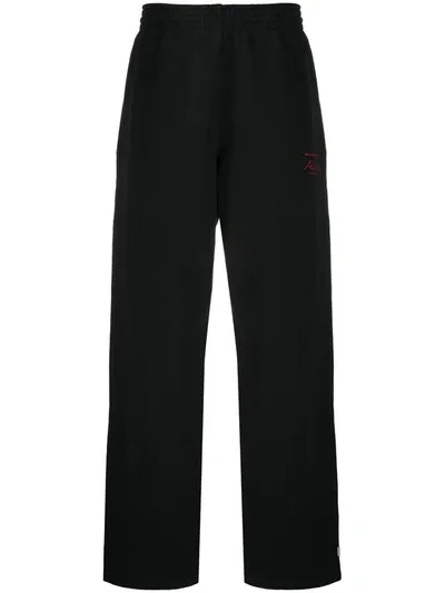 Martine Rose Wide Leg Track Trousers In Black