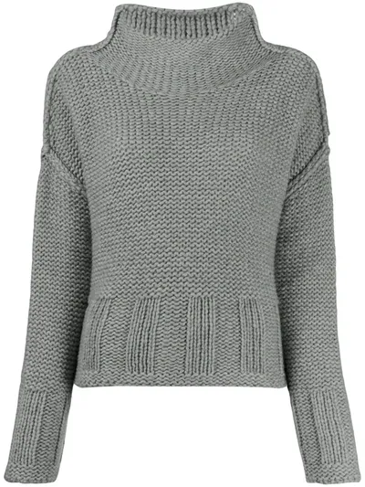 Pierantoniogaspari Chunky Knit Roll-neck Jumper In Grey