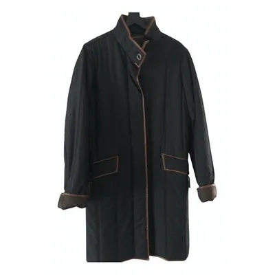 Pre-owned Fay Coat In Black