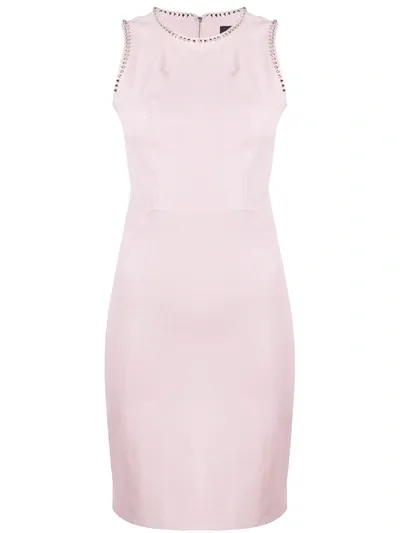 Philipp Plein Leather Evening Dress In Pink