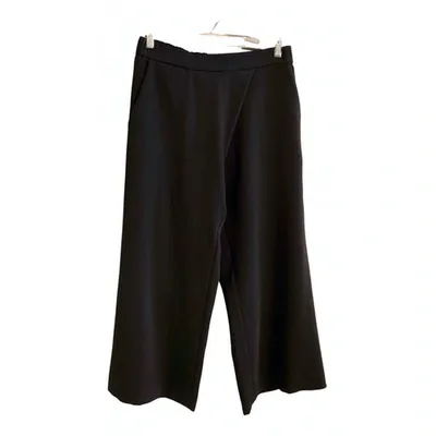 Pre-owned P.a.r.o.s.h Straight Pants In Black