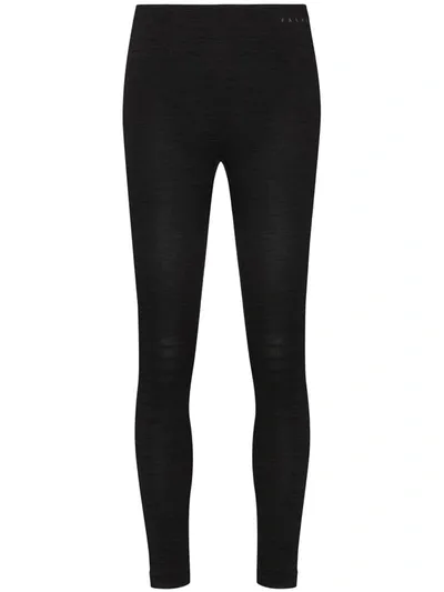 Falke Maximum Warm High-rise Stretch-woven Leggings In Black