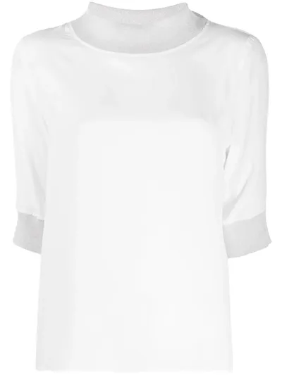 Lorena Antoniazzi High-neck T-shirt In White