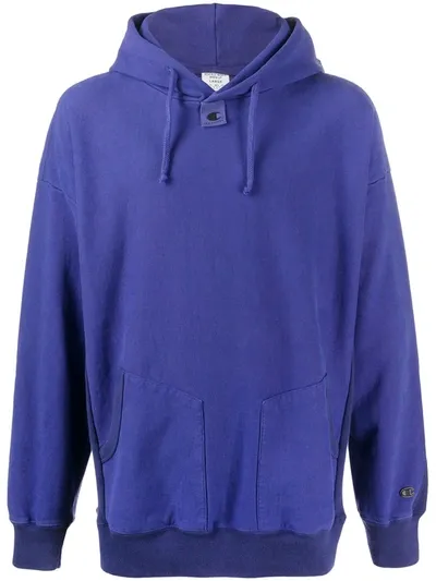 Craig Green X Champion Embroidered Logo Hoodie In Purple