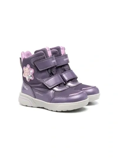 Geox Kids' X Disney Frozen 2 Sveggen Abx Waterproof Boot In Violet