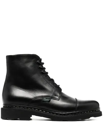 Paraboot Clamart Cap Toe Boots In Black