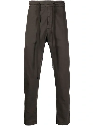 Dondup Brown Stretch-cotton Track Pants