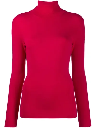 Diane Von Furstenberg Fine-knit Roll-neck Jumper In Pink