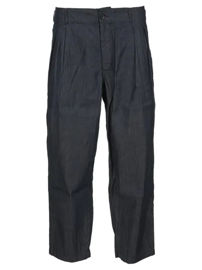 Comme Des Garçons Shirt Elasticated Waistband Pants In Navy