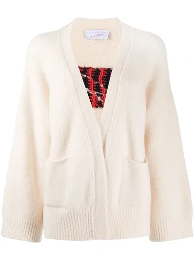 Giada Benincasa Logo-embroidered Cardigan In Neutrals