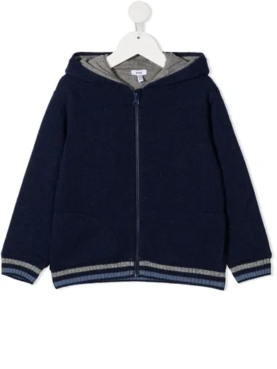 Knot Kids' Hooded Bomber Jacket In Blue